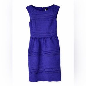 J. Crew Purple Eyelet Cotton A-Line Dress